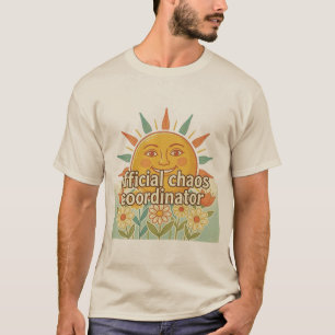 Offizieller Chaos-Koordinator Vintage-Sonnendesign T-Shirt