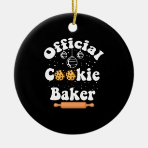 Offizieller Cookie-Bäcker Weihnachten für Cookie-L Keramik Ornament