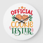 Offizieller Cookie Tester Große Wanduhr (Vorderseite)