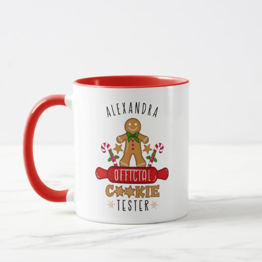 Offizieller Cookie Tester-Individuelle Name Tasse (Links)