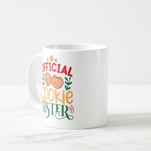 Offizieller Cookie Tester Kaffeetasse (Vorderseite Links)