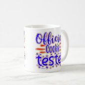 OFFIZIELLER COOKIE TESTER lustiger Cookie Party Ge Kaffeetasse (VorderseiteRechts)