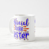 OFFIZIELLER COOKIE TESTER lustiger Cookie Party Ge Kaffeetasse (Vorderseite Links)