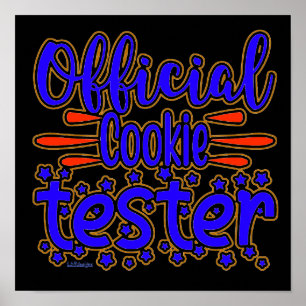 OFFIZIELLER COOKIE TESTER lustiger Cookie Party Ge Poster