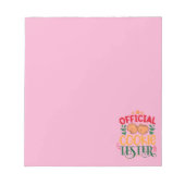 Offizieller Cookie Tester Notizblock (Vorderseite)