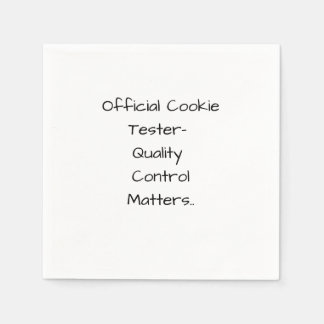 Offizieller Cookie-Tester - Qualitätskontrolle ist Serviette