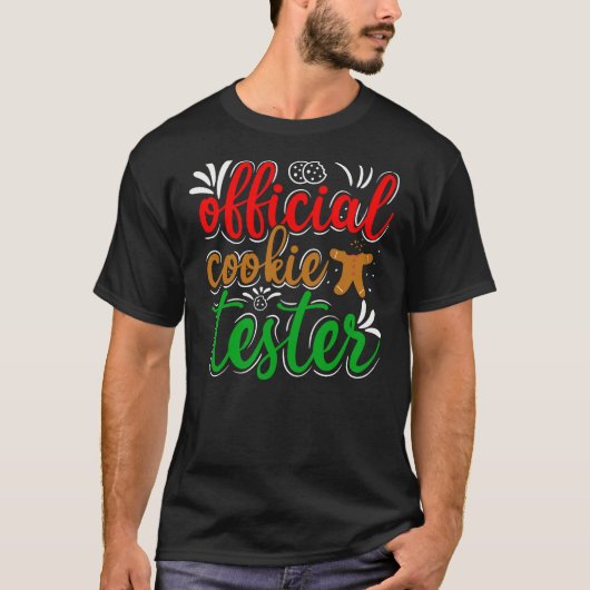 Offizieller Cookie-Tester – Süßes Weihnachtsbäcker T-Shirt (Vorderseite)