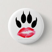 Offizieller Cougar Lippenstift-Pawprint Button (Vorderseite)