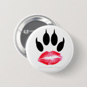 Offizieller Cougar Lippenstift-Pawprint Button (Vorne & Hinten)