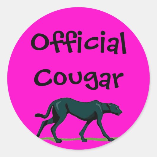 Offizieller Cougar-Sticker Runder Aufkleber (Vorderseite)