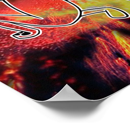 Offizieller Coyote überwindet Vulkandesign Poster (Ecke)