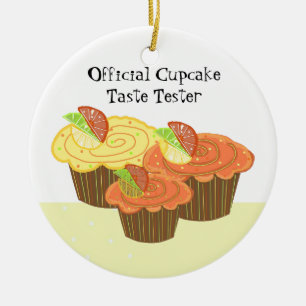 Offizieller Cupcake-Geschmackstester Keramikornament