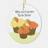 Offizieller Cupcake-Geschmackstester Keramikornament (Links)
