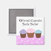 Offizieller Cupcake-Geschmackstester Magnet (Vorderseite/Rückseite)