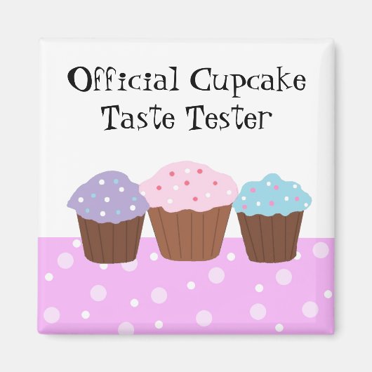Offizieller Cupcake-Geschmackstester Magnet (Vorne)