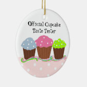 Offizieller Cupcake Taste Tester Keramik Ornament (Rechts)