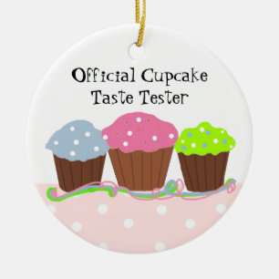 Offizieller Cupcake Taste Tester Keramik Ornament