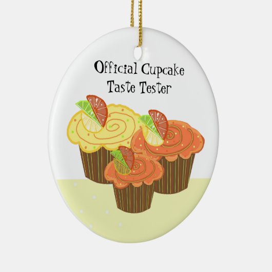 Offizieller Cupcake Taste Tester Keramikornament (Rechts)