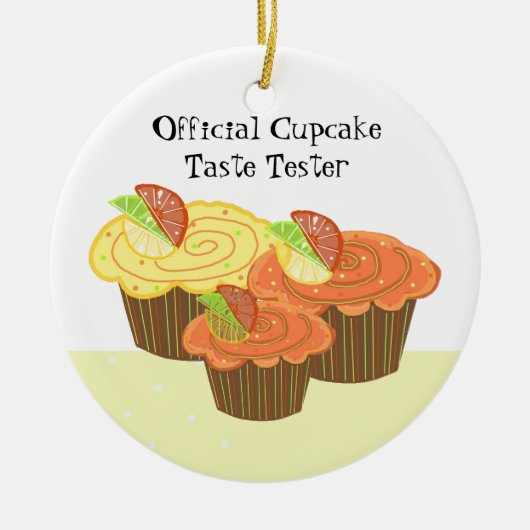 Offizieller Cupcake Taste Tester Keramikornament (Vorne)