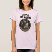 Offizieller Dog Walker Personalisiertes Foto/Text- T-Shirt (Vorderseite)