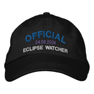 Offizieller Eclipse-Watcher-Spruch Schwarz Bestickte Baseballkappe