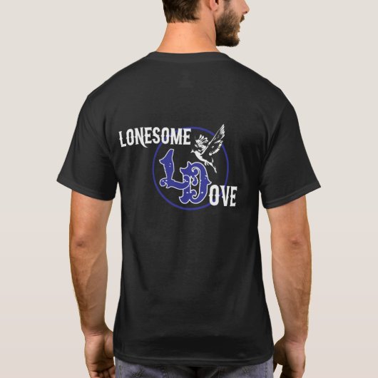 Offizieller einsamer Tauben-T - Shirt. Blaue u. T-Shirt (Rückseite)