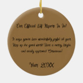 Offizieller Elf-Bereicht Keramik Ornament (Hinten)