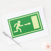 Offizieller Euro Emergency, Brandabgangsschild (re Rechteckiger Aufkleber (Umschlag)