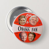 Offizieller Fan-Knopf Obama Button (Vorne & Hinten)