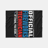 Offizieller Feuerwerkstechniker 4. Juli Pyro-tec Fleecedecke (Vorderseite (Horizontal))