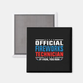 Offizieller Feuerwerkstechniker 4. Juli Pyro-tec Magnet (Vorderseite/Rückseite)