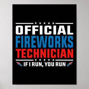 Offizieller Feuerwerkstechniker 4. Juli Pyro-tec Poster