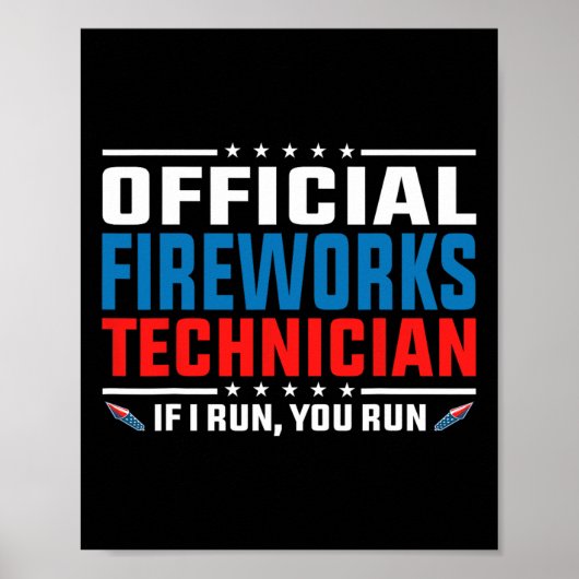 Offizieller Feuerwerkstechniker 4. Juli Pyro-tec Poster (Vorne)