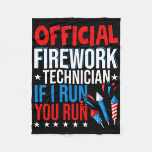 Offizieller Feuerwerkstechniker USA Unabhängigkeit Fleecedecke
