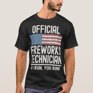 Offizieller Feuerwerkstechniker Wenn ich renne, re T-Shirt