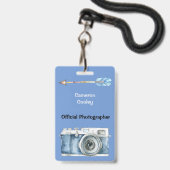 Offizieller Fotograf mit Vintagem Abzeichen Ausweis (Vorderseite mit Lanyard)