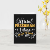 Offizieller Freshman Future CL of 2029 First Day o Karte (Gelbe Blume)