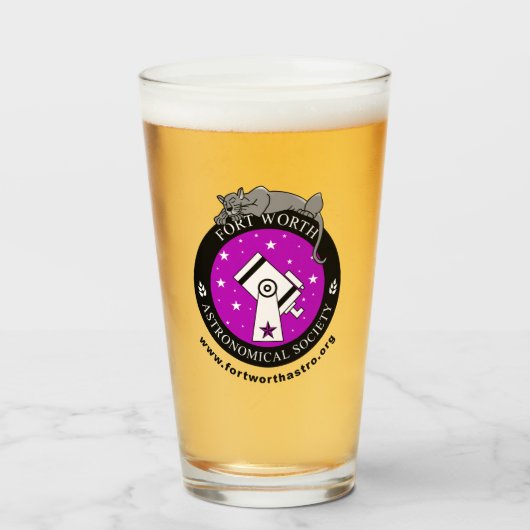 Offizieller FWAS 16oz Glas Tumbler (Vorne (Gefüllt))