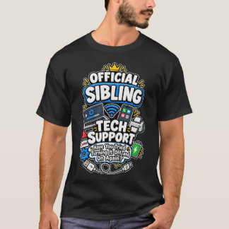 Offizieller Geschwister-Tech-Support T-Shirt
