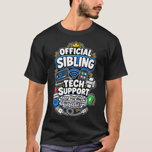 Offizieller Geschwister-Tech-Support T-Shirt (Vorderseite)