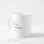 Offizieller Groundhog Day Individuelle Name Kaffeetasse (Vorderseite Links)