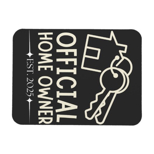 Offizieller Hausbesitzer Est. 2025 - Stolzes erste Magnet (Horizontal)