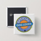 Offizieller Hunde-Liebhaber Button (Vorne & Hinten)
