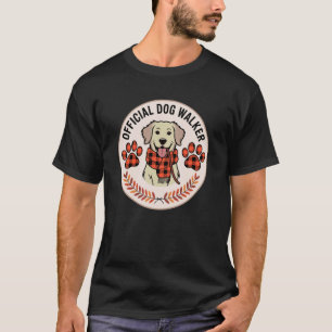 Offizieller Hundeausführer Buffalo Kariert Pfotena T-Shirt
