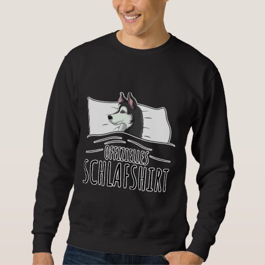 Offizieller Husky Hund Schlaftier Sweatshirt (Vorderseite)
