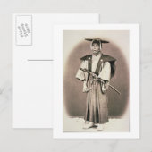 Offizieller japanischer Hof oder Samurai, c.1870s  Postkarte (Vorne/Hinten)