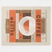 Offizieller Kaffeebrew-Meister Fleecedecke (Vorderseite (Horizontal))