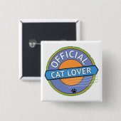 Offizieller Katzenliebhaber Button (Vorne & Hinten)