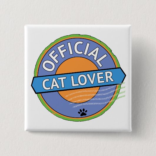 Offizieller Katzenliebhaber Button (Vorderseite)