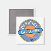 Offizieller Katzenliebhaber Magnet (Vorderseite/Rückseite)